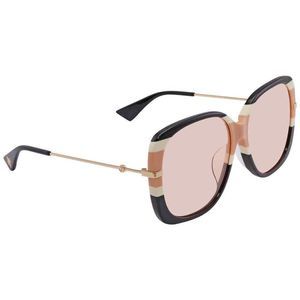 NEW Gucci Pink and Black Square Women's Sunglasses